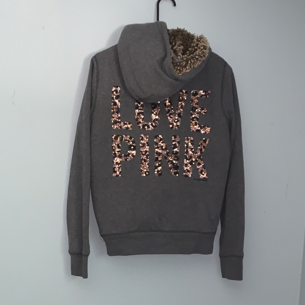 Vs fur leopard sequin jacket